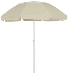 vidaXL Umbrelă de soare de plajă, galben nisipiu, 300 cm