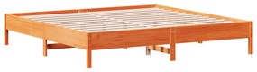 842685 vidaXL Cadru de pat, maro ceruit, 200x200 cm, lemn masiv de pin