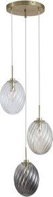 Lustra cu 3 pendule sticla colorata Whirl