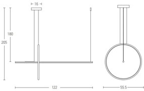 Lustră LED pe cablu dimabilă LED/48W/230V Zambelis 20128