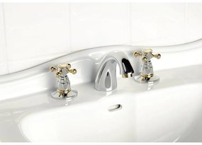 Baterie argintiu-lucioasă/aurie pentru chiuvetă Antea – Sapho