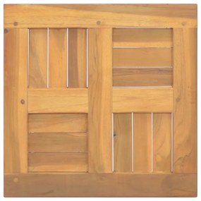 316155 vidaXL Blat de masă, 50x50x2,5 cm, lemn masiv de tec, pătrat