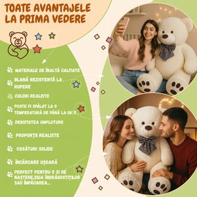 Urs mare de pluș BENY, 100cm, crem Monzana