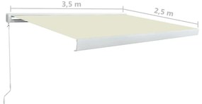 Copertina manuala tip caseta, crem, 350 x 250 cm Crem, 350 x 250 cm