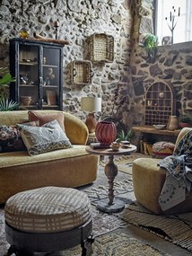 Covor rustic din bumbac cu model țesut, culoare natur, 180×120 cm, „Yuki”