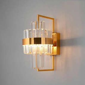 Aplica de perete LED, Metal Auriu, Cristale de Sticla, Empero
