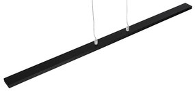 Lampă modernă suspendată neagră 90 cm cu LED inclus - Banda