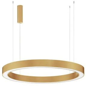 Pendul LED dimabil design modern MORBIDO alama auriu 100cm