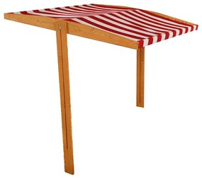 Copertină Baby Mix pentru lada de nisip din lemn 120 x 120 cm, roșu și alb