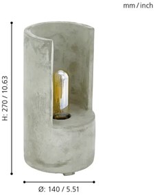 Lampă de masă LYNTON Eglo 49111 1xE27/60W/230V
