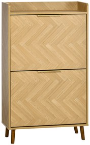HOMCOM Mobilier pentru pantofi cu 2 uși rabatabile pentru intrare mică living dormitor 70 x 30 x 120 cm | Aosom Romania