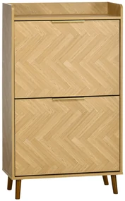 HOMCOM Mobilier pentru pantofi cu 2 uși rabatabile pentru intrare mică living dormitor 70 x 30 x 120 cm | Aosom Romania