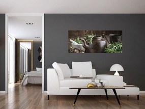 Tablou - Ceainic cu rozmarin (120x50 cm)