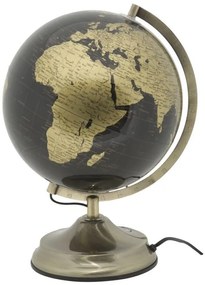 Decoratiune cu lumina ambientala glob negru/bronz din metal, ∅ 25 cm, Globe Mauro Ferretti