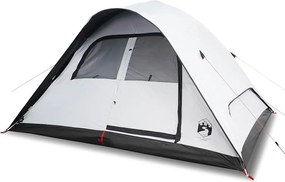 vidaXL Cort de familie cupolă 6 persoane, alb opac textil impermeabil