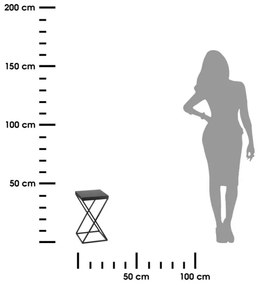 Suport pentru flori LOFT 40x24 cm negru