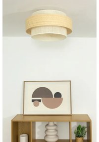 Plafonieră BOHO 1xE27/60W/230V Ø 40 cm iută/crem