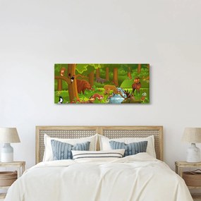 Tablou pentru copii cu animale (120x50 cm)
