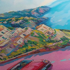 Tablou - Drum roz pe coastă (150x105 cm)