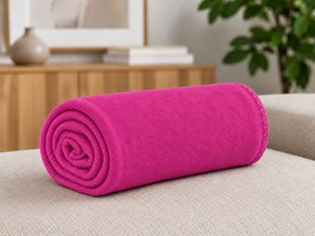 Patura fleece FLEORA, purpurova Dimensiune: 180 x 200 cm
