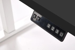 Masa de birou cu functie de reglare a inaltimii B54 negru/alb L120 cm