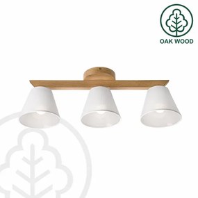 Lustră aplicată Brilagi ANTHONY 3xE14/40W/230V stejar/alb