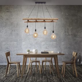 Leuchten Direkt 15025-18 - Lustră pe cablu EDGAR 4xE27/60W/230V