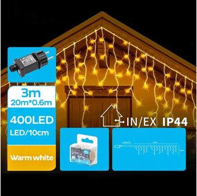 BRILAGI - LED Ghirlandă de Crăciun pentru exterior 400xLED/8 funcții 23x0,6m IP44 alb cald