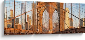 Tablou - Podul Brooklyn (cu ceas) (90x30 cm)