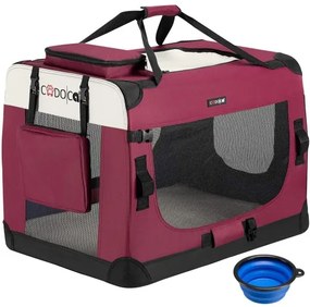 Deuba Geanta portabila pentru caini L 70x52x52cm - rosu