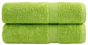 vidaXL Prosoape de duș premium SOLUND 2 buc. verde 70x140 cm 600 gsm