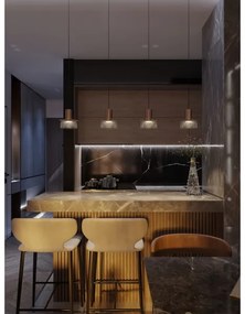 Lustră LED pe cablu MAXLIGHT P0530 SIGNATURE LED/8W/230V d. 15 cm alamă/transparent