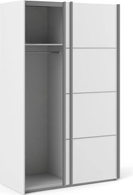 Șifonier cu uși glisante Tvilum Verona, 122x202 cm, alb