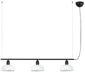 Lustra suspendata metal TATAWIN S 3L negru, alb