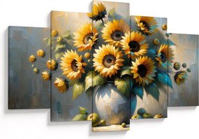 Tablou – Vază cu floarea-soarelui (150x105 cm)