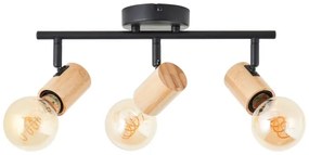 Brilliant - Lampă spot KERRY 3xE27/40W/230V, negru/bambus