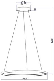 Lustră LED pe cablu Globo 67192-29B RALPH LED/29W/230V