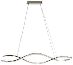 Lustra LED CCT suspendata cu telecomanda SPARK WAVES 150 crom