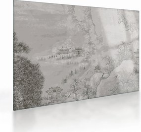 Tablou pe sticlă - Peisaj chinezesc (70x50 cm)