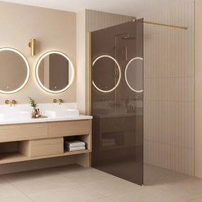 Paravan de dus Rea Flexi Brown / Gold 110