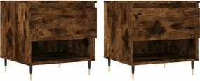 vidaXL Măsuțe de cafea 2 buc. stejar fumuriu 50x46x50 cm lemn compozit