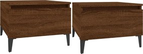 vidaXL Mese laterale 2 buc. stejar maro 50x46x35 cm lemn compozit