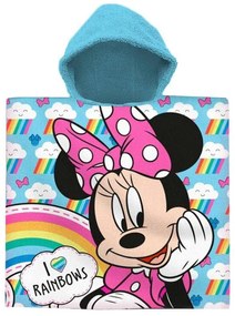 Disney Minnie Rainbows poncho prosop de plajă 60x120 cm