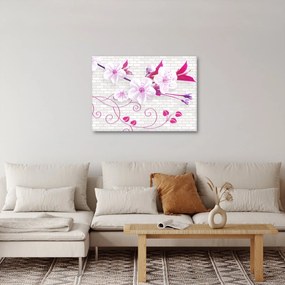 Tablou cu creangă înflorită (70x50 cm)