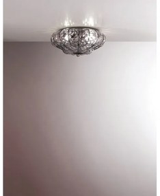 Plafonieră SIRU SOLE 3xE14/40W/230V d. 31 cm transparent/crom sticlă venețiană