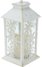 Felinar cu lumânare LED Trifle Snowflake alb, 14x 28 cm