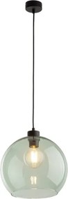 Pendul pe cablu CUBUS 1xE27/15W/230V negru/verde fumuriu