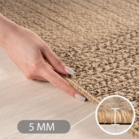 Covor pentru exterior și interior maro rotund ø 120 cm Timber 1405 – Ayyildiz Carpets