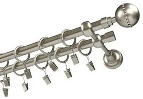 Galerie dubla CALISTO CRISTAL dubla 25/19 - CROM MAT (Alege marime: 280 cm)