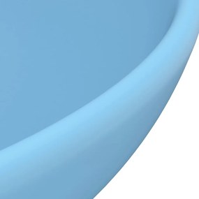 Chiuveta baie lux albastru mat 32,5x14 cm ceramica rotund matte light blue